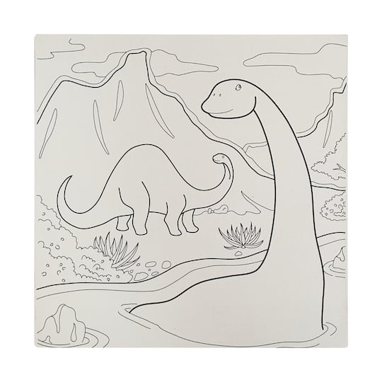 6 Packs: 8 ct. (48 total) Dinosaur Canvas Set by Creatology™